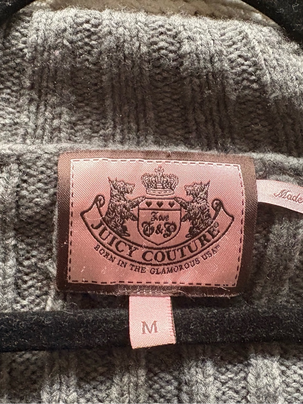 Juicy Couture Ribbed Collar Button-Up Sweater - Picture 4 of 5